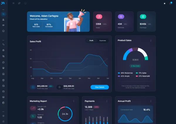 Modern Marketing Dashboard